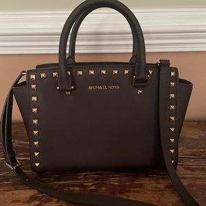 Michael Kors Selma Stud Medium Top Zip Satchel